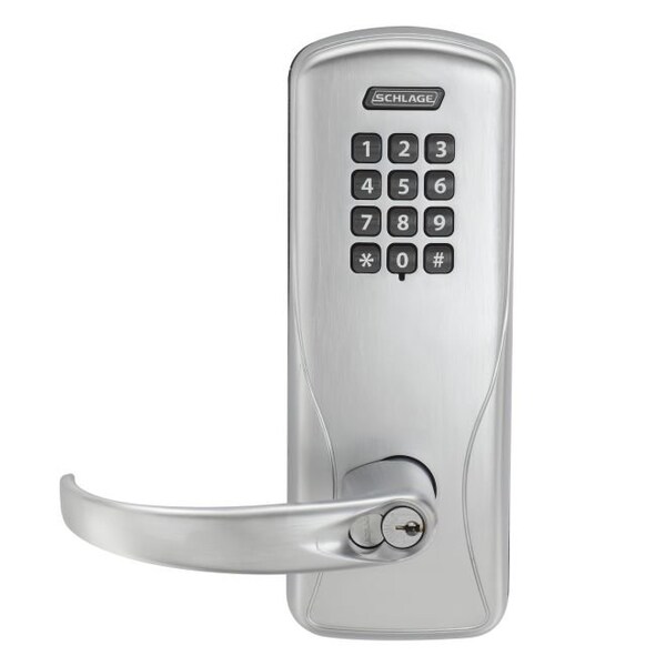 Schlage Electronics Standalone Keypad Programmable Electronic Lock Rim Exit Trim Classroom / Storeroom Keypad Sparta Lev CO100993R70KPSPA626B - main